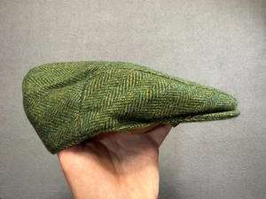 Kingcraig wool newsboy flat cap green size M / 56cm - Picture 1 of 10