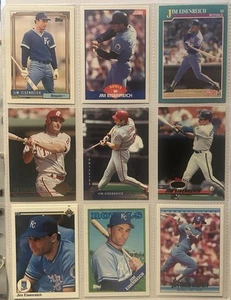 10 tarjetas de béisbol Jim Eisenreich - Imagen 1 de 2