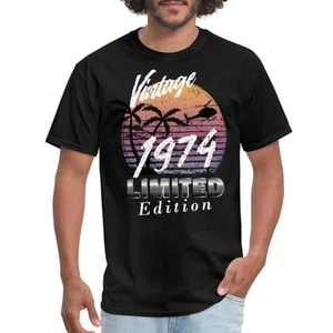 50th Birthday Vintage 1974 Design Limited Edition Men's T-Shirt - Picture 1 of 11