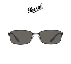 Persol 2192-S Mens Polarized G15 Sunglasses Black Dark Silver Gunmetal 58-16-130 - Picture 1 of 11