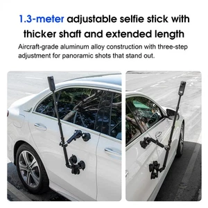 Soporte de ventosa para palo selfie de coche para Insta360 Ace (Pro)/X5/X4/X3/X2 DJI OSMO360 - Imagen 1 de 19