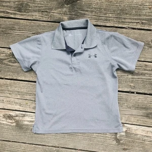 Under Armour Boys HeatGear Polo Shirt: Grey, Size - Youth 7, School Uniform - Picture 1 of 5