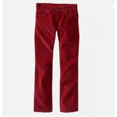 Gap Niños Niñas Rojo Vacaciones Terciopelo Terciopelo Delgado Recto Elástico Pantalones Vaqueros 6 Foto 1 de 4