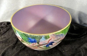 10" X 6" PATRICK DRAGON "SWALLOUD" PAINTED CERAMIC BOWL - PAINTED CE (EZS003594) - Picture 1 of 7