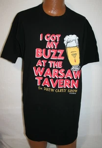 Vintage 1997 I Got My Buzz at the Warsaw Tavern Drew Carey Show T-Shirt Size 2XL - Picture 1 of 3