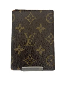 Louis Vuitton Monogram Card Wallet Card Case Leather Brown USED E1213-5 - Picture 1 of 24