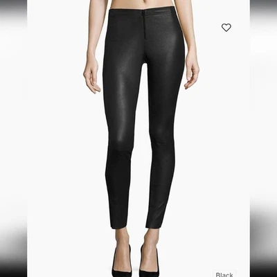 Leggings Alice + Olivia Cremallera Frontal Cuero Cordero Talla 0 Foto 1 de 4