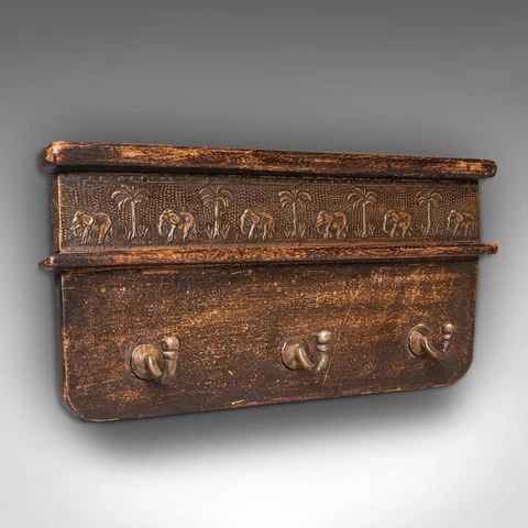 Antique Elephant Polo Crop Rack, Indian, Hallway Plaque, Colonial, Victorian Cover