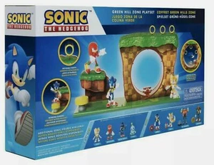 GREEN HILL ZONE Sonic The Hedgehog 10 Piece Playset FIGURE INCLUDED Go SEGA 60th - Picture 1 of 4