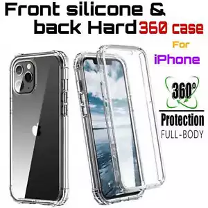 360 Hard & Silicone Phone Case For iPhone 16 15 14 12 13 Pro Max 11 XR X 8 Cover - Picture 1 of 3