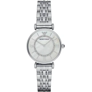 ARMANI WOMENS WATCH AR1908 MOTHER OF PEARL DIAL GIANNI T-BAR, RRP EUR399 - Picture 1 of 6