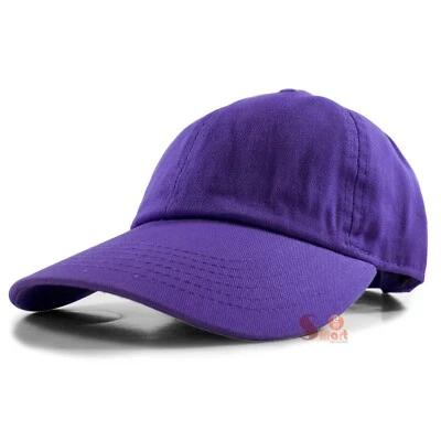Plain Solid Polo Style Baseball Hat Washed Cotton Adjustable Cap Mens Womens - Image 1 of 4