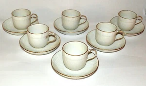 KPM Berlin Alt-Osier 6x Mokkatasse Gedeck Tasse Untere Weiss Gold 1. Wahl 17100 - Bild 1 von 8