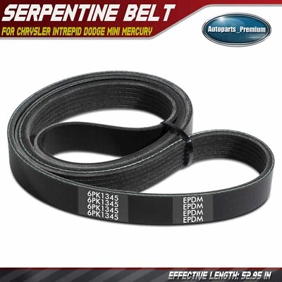 Cinturón serpentino 52,95" para Chrysler Intrepid Dodge Mini Mercury Ford Freightliner Foto 1 de 4
