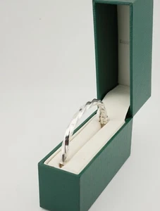 Lovely Hallmarked Silver Milor Italy QVC Hinged Twist Design Bangle - Picture 1 of 7