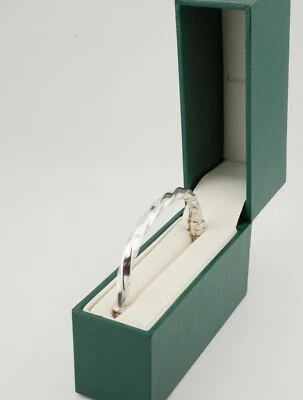 Lovely Hallmarked Silver Milor Italy QVC Hinged Twist Design Bangle - Image 1 of 4