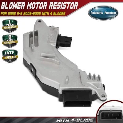 Resistencia de motor soplador de aire acondicionado para Saab 9-3 2004-2011 9-3X 2010-2011 con 4 cuchillas Foto 1 de 4