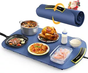 Food Warming Mat - 5s Rapid Heating Electric Warming Tray with 8 Temp Setting - Picture 1 of 6