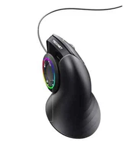 TECKNET Ergonomic Vertical Mouse with 4800 DPI, 6-level-DPI, 7 Buttons, TK-MS240 - Picture 1 of 7