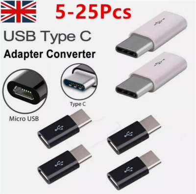 Micro USB 3.0 Female to Type C Male Adapter Converter Micro-B to USB-C Connector - Image 1 of 4