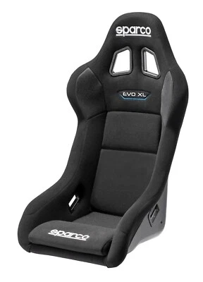 Sparco 008015RNR EVO XL QRT Racing Seat, Black Fabric, FIA Approved, X-Large 38 - Image 1 of 4