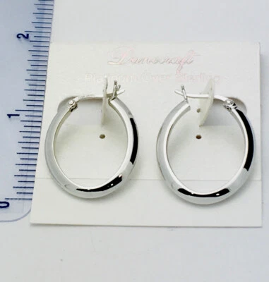 DaneCraft Tarnish Free 925 Sterling Silver Hoop Earrings - Image 1 of 4
