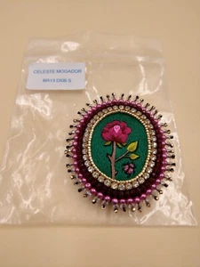 Brooch celeste mogador The Pink BR13 DI06 Size S - Picture 1 of 2
