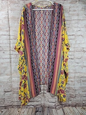 Romantic Gypsy Kimono  Boho Festival Floral Sixe 4X - Image 1 of 4
