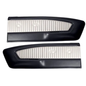 1964 - 1966 Mustang Deluxe PONY Door Panels. Black and White, by TMI Made in USA - Picture 1 of 12