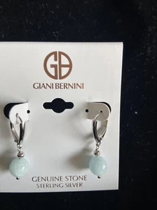 Giani Bernini Milky Aquamarine Drop Earrings In Sterling Silver, - Picture 1 of 3