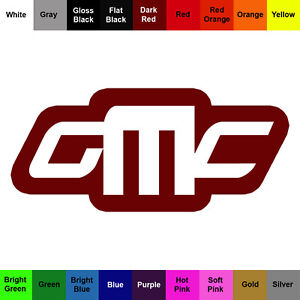 GMC Sticker - Outline Bowtie Decal - Choose Color Size