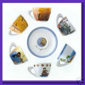 Juego de 6 tazas de espresso italianas importadas de Giannini. Venta al por menor por $100 - Imagen 1 de 1