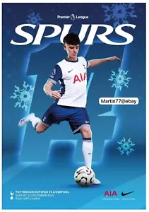TOTTENHAM HOTSPUR SPURS v LIVERPOOL PREMIER LEAGUE PROGRAMME 22/12/2024 - Picture 1 of 1