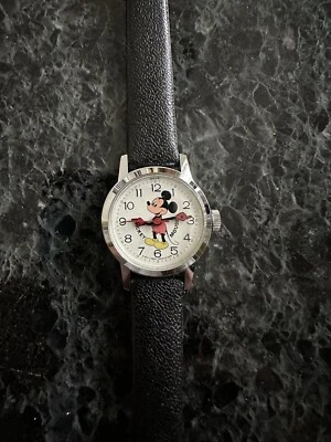Rare Vintage Bradley Mickey Mouse Watch Hong Kong Original Clean - Image 1 of 4