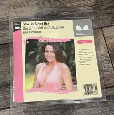Dritz 53061-B Sew-in  Bra Fits B Cup 1 Pair Fits Swimwear Halter & Dresses White - Image 1 of 4