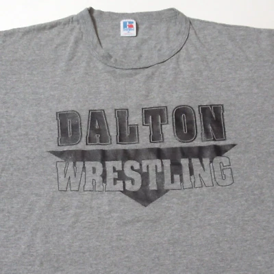 Vintage 80s Dalton Wrestling T-Shirt Single Stitch Thin 2 Sided Print USA XL - Image 1 of 4