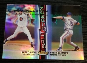1999 Finest Split Screen Dual Refractor #SS10 Kerry Wood Roger Clemens