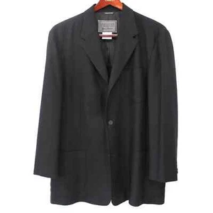 Versus Gianni Versace Black Wool Single Breasted Sport Coat 56 Long Jacket XL - Picture 1 of 8