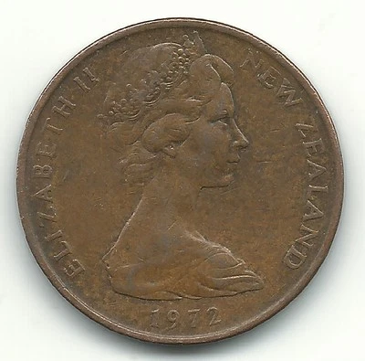 MUY BONITA MONEDA DE 2 CENTAVOS DE NUEVA ZELANDA 1972 ALTA CALIDAD-APR465 Foto 1 de 2
