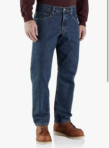 Carhartt Men's Relaxed Fit Flannel-Lined 5-Pocket Jean 34x30 NEW - Picture 1 of 5