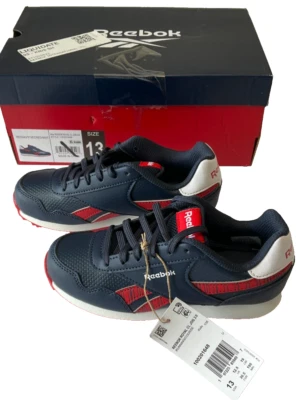 Reebok Shoes Royal Classic Laceup Joggers 3.0 Boys Size 13 Blue Red White - Image 1 of 4