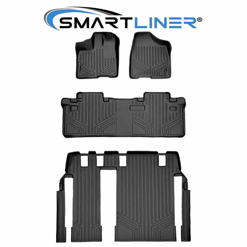 SMARTLINER Custom Fit Floor Mats 3 Row Liner Set OEM TPE 2011-2012 Toyota Sienna Foto 1 de 4