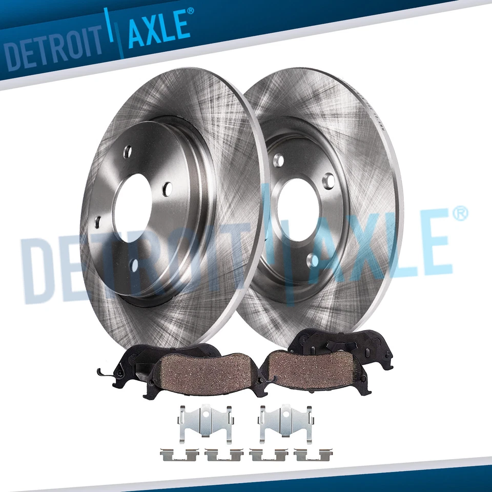 Rotores de freno de disco traseros pastillas de freno de cerámica con hardware para Kia Spectra Spectra5 Foto 1 de 4