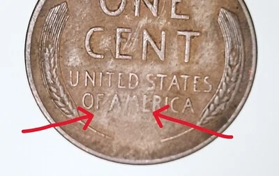 1 cent 1955 S Lincoln wheat penny - grease strike thru? - Image 1 of 4