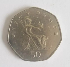 Britannia 50p (2001) Moneta 50p circolata 2016, Caccia monete da collezione - Foto 1 di 3