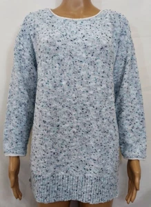 Suéter tejido T by TALBOTS para mujer talla grande azul claro jaspeado acrílico/algodón - Imagen 1 de 11
