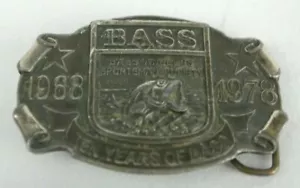 Vintage Bass Angler Sportsman Society Gürtelschnalle "Ten Years of Bass" 1968-1978 - Bild 1 von 12