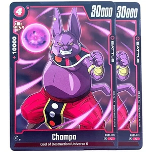 Dragon ball fusion world awakened pulse ENG common fb01-011 Champa x2 - Photo 1 sur 1