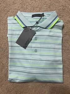 G/Fore Short Sleeve Blue Green Striped Golf Polo Shirt Men’s Size XL NWT $120 - Picture 1 of 7