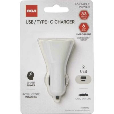 RCA 2-Port Car Charger  - 1 Each - Imagem 1 de 4